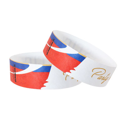 Tyvek-Papier-Armbänder mit benutzerdefiniertem Logo für die Zugriffskontrolle