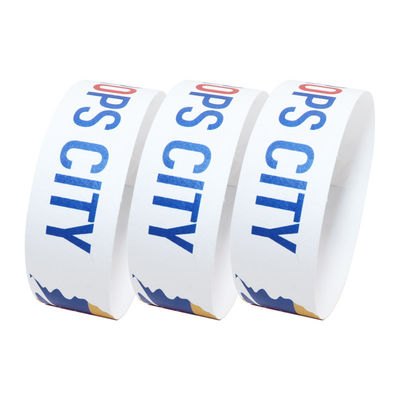 Barcoding Tyvek Papier Armbänder benutzerdefiniertes Logo Druck reißfest