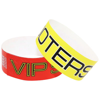 Tränenbeständige Tyvek-Papier-Armbänder Druckbar Personalisierte Vollfarbe