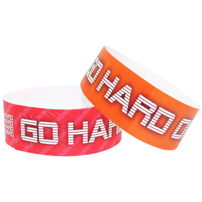 Temperaturbeständige Farbpapier-Armbänder mit benutzerdefiniertem Logo
