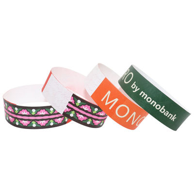 Tyvek Material Papier Veranstaltung Armbänder mit Logo-Druck Trennfestig
