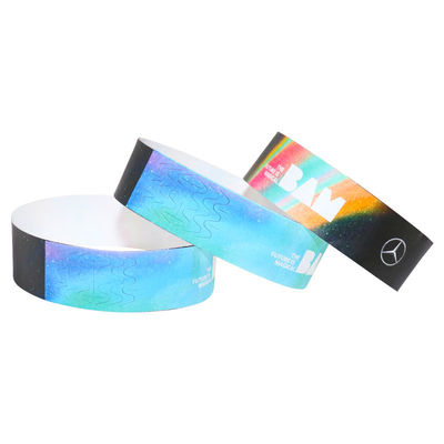 Tyvek Papier Veranstaltung Armbänder Blau Rot Wasserdicht Einstellbar Größe
