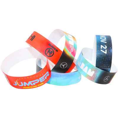 Verschiedene Farben Papier Veranstaltung Armbänder mit Logo Personalisiert Weiß Rot Blau