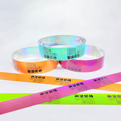Verstellbare Glitter Tyvek Armbänder, umweltfreundliche Glitter Armbänder