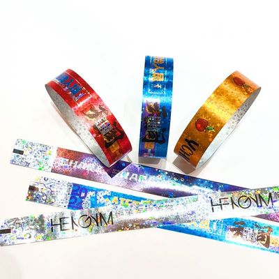 Tyvek-Papier-Armbänder mit individuellem Logo-Druck und Sequenznummern