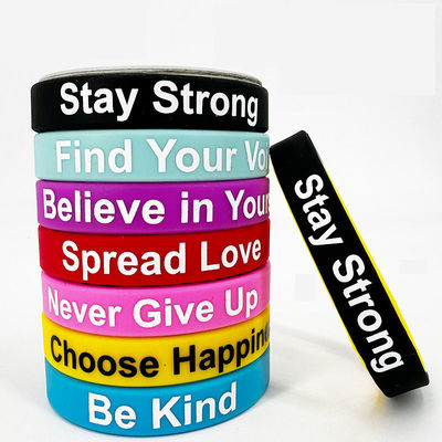 Custom Logo gedruckte Silikon-Armbänder Multi-Style Silikon-Bänder für Werbung und Werbung