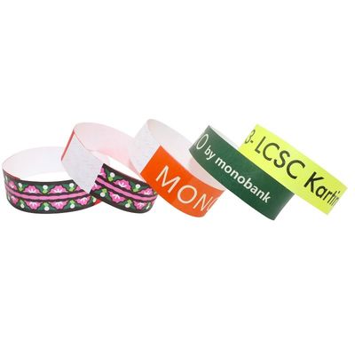 Anpassbares Tyvek Veranstaltung Armband Aktivität Veranstaltung Party VIP Identifikationspapier Veranstaltung Eintrittsarmband