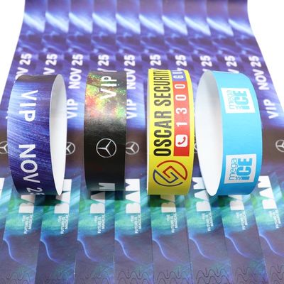 Custom Tyvek Papier Veranstaltung Armbänder Veranstaltung Aktivität Gast VIP Identifikation Eintritt Papier Veranstaltung Armband