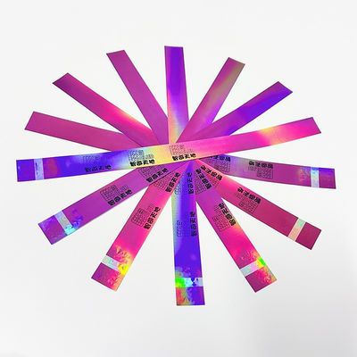 Fabrik Großhandel Laser Glitter Flash Wrist Strap kundenspezifischer Stil Barcode Logo glänzendes Laser Papier Armband für Veranstaltungen