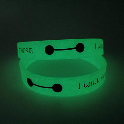 Fabrik Custom Muster Silikon Armband Party Festival Aktivität Veranstaltung Geschenk Noctilucent Nacht Glow Silikon Armbänder