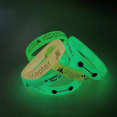 Fabrik Custom Silikon Armband Festival Aktivität Party Konzert Veranstaltung Geschenk Noctilucent Nacht Glow Silikon Armbänder