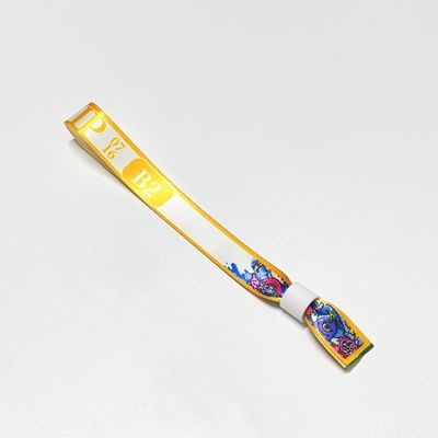 Custom Logo Polyester Gewebe Armbänder Konzert Promotion Veranstaltungen Geschenk Einstellbare Länge