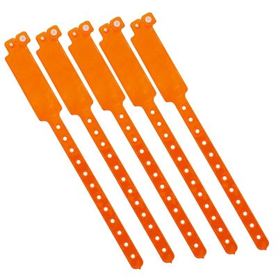 Einweg-Kustom-Armband Neon-Fluoreszenzfarben Kunststoff Vinyl PVC Wasserdicht Veranstaltung Party-Armband