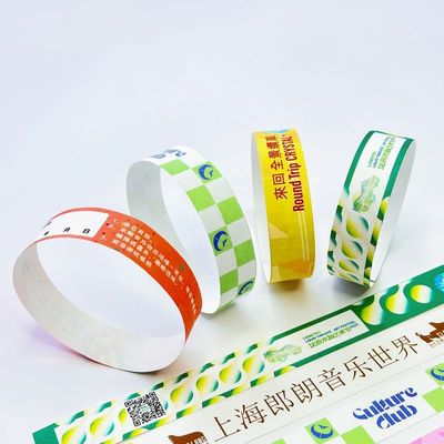 Fabrik Custom Tyvek Dupont Papier Armband Aktivität Barcode Veranstaltungen Papier Veranstaltung Zulassung Armband Armbänder