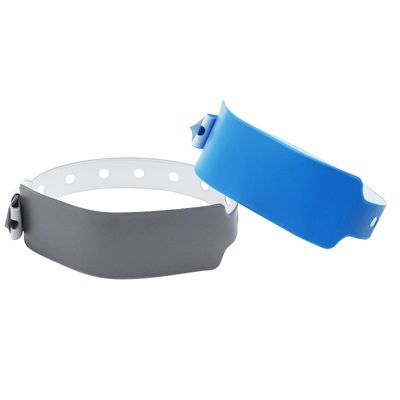 Einweg-Neon-Fluoreszenz-PVC-Armband mit Tabs und Wärmeübertragung