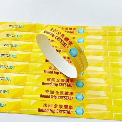 Individuelles wasserdichtes Tyvek Dupont-Papier-Armband mit Barcode für den Eintritt