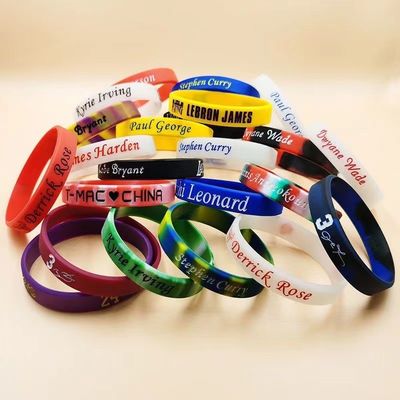 20cm-25cm Länge angepasstes Silikon-Armband für Basketball-Spiel-Star-Promotion