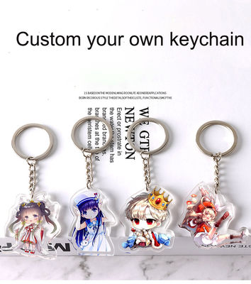 Durchsichtiger Acryl-Schlüsselhalter Beständig und klar bedruckt Idealgeschenk mit Metallring