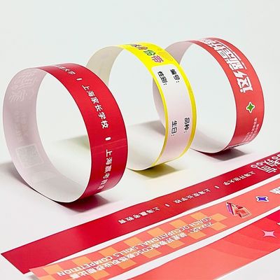 PP synthetisches Papier Individualveranstaltung Armband Party Park Logo gedruckt wasserdicht Schweißbeständig Eintritt Eintritt Armbänder