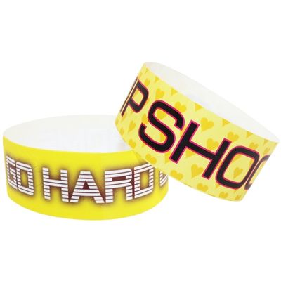 Luxus-Style Vollfarbdruck Tyvek-Armbänder mit Sequenznummern und Barcodes