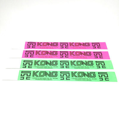 Custom Logo Sequentielle Nummerierung Tyvek Armbänder Schwimmbad wasserdichte Tinte Tyvek Armband Armbänder