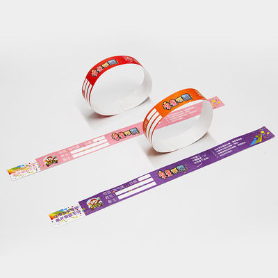 Veranstaltung PP synthetisches Papier Custom Armband Logo Druckwasser/Schweißbeständig Party Park Eintritt Eintritt Armbänder