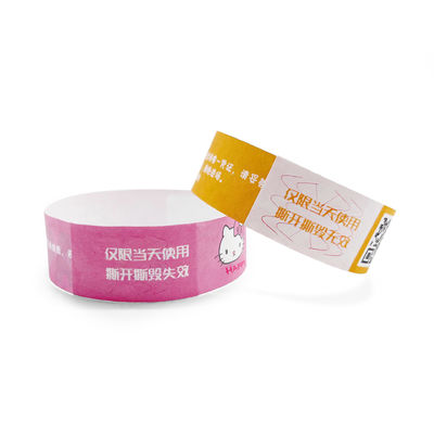 Wasserdichte Tyvek-Papier-Armbänder, die für Festivals angepasst und gedruckt werden können
