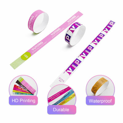 Druckbare Tyvek-Papier-Armbänder für Festivalveranstaltungen anpassbar und langlebig