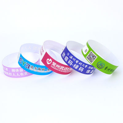 Einstellbare VIP Tyvek Papier Armbänder zum wasserdichten Schutz bei Festivalveranstaltungen