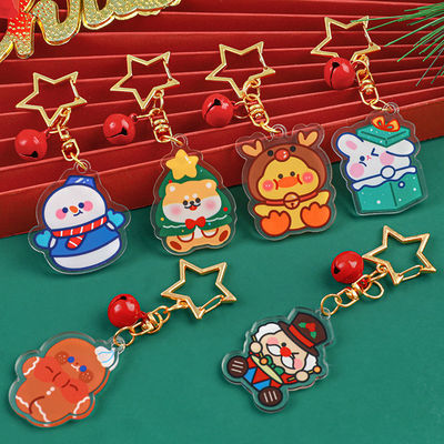 Weihnachtsschneemann Druck Acryl Schlüsselring Schlüsselring für die festliche Dekoration