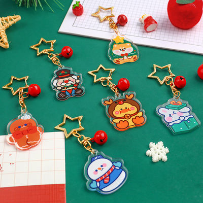 Weihnachtsfest Acryl Schlüsselring Schneemann Druck und langlebiges Material