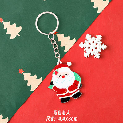 Weihnachtsfest Acryl Schlüsselbund mit Metallring und niedlichen Schneemann Charms