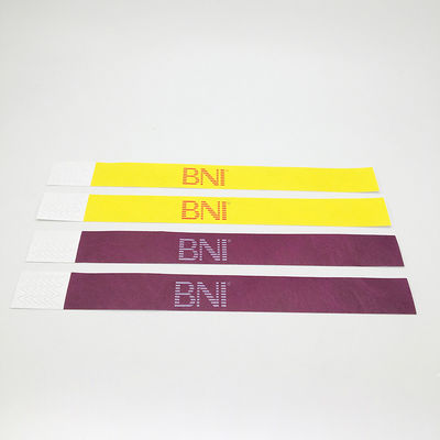 Custom Logo Druck Tyvek Papier Armbänder Vollfarbdruck für Veranstaltungen und Festivals