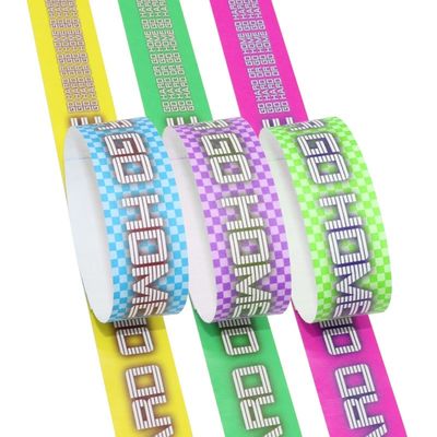 Verschiedene Farben Vollfarbdruck Armband mit Custom Logo Druck Neon