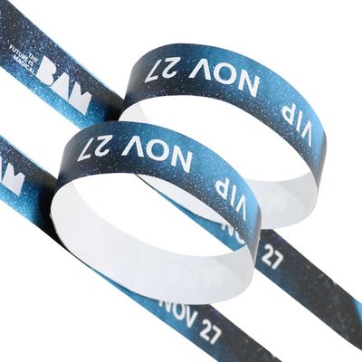 Wasserdichte Reihennummern / Barcodes Tyvek-Papier-Armbänder für die Sicherheitskontrolle
