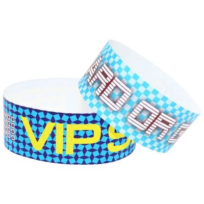 Anpassungsfähige Druck-Snap-Schluss-Wasserdichte Tyvek-Armbänder für Festivalveranstaltungen