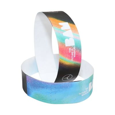 Tyvek-Armbänder mit benutzerdefiniertem Logo und wasserdichtem Schutz für das Eventmanagement