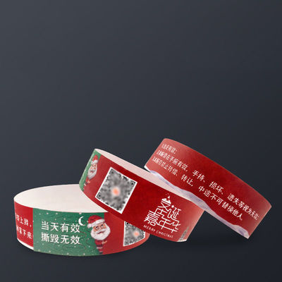 Weihnachtsfest Party Meeting Tyvek Papier Armbänder Sicherheit mit Vollfarbdruck