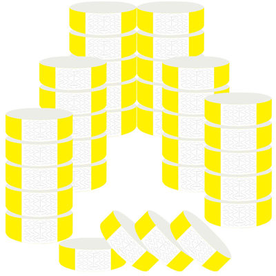 Einfachfarbiges Papier Veranstaltung Armbänder Logo gedruckt Wasserdicht und reißfest Eintrittspapier Ticket Armbänder