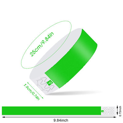 2025 Billiges Synthetisches Papier Veranstaltung VIP-Armbänder Logo Druckwasserdicht Tränendicht Armband Armband