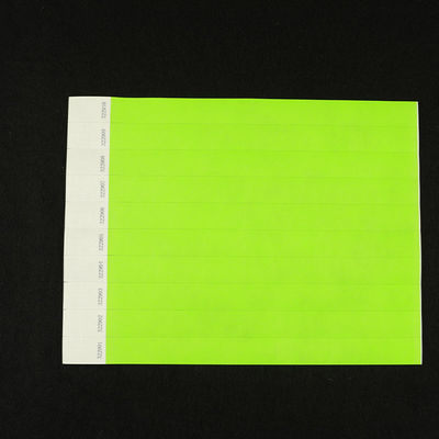 Lichtfarbiger Digitaldruck Tyvek-Papier-Armband mit Vollfarbdruck und Sequenznummerierung Barcode
