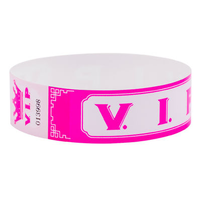 Logo Druck VIP Papier Armbänder, wasserdicht Tränenbeständig Eintrittskarte Einwegpapier Armbänder