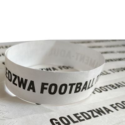 Verstellbare Tyvek-Papier-Armbänder mit wasserdichten und farbigen Druckfähigkeiten
