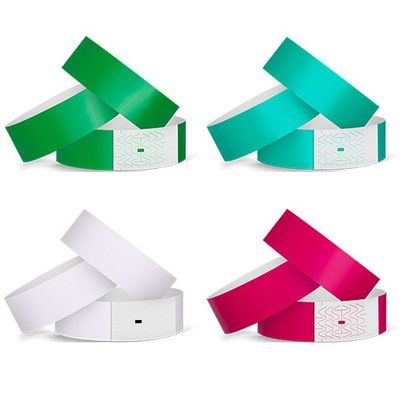 Wasserdichte Papier-Armbänder für Veranstaltungen mit Schnappverschluss in verschiedenen Farben