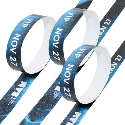2025 Personalisiertes Logo Drucken Papier Armbänder ID und Code personalisiertes Armband Tyvek Papier Armband für Veranstaltungen