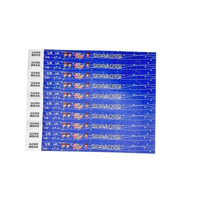 Einwegpapier Armbänder Wasserdicht Veranstaltungen Tyvek Armband Papier Armbänder mit Barcodes