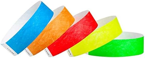 Passen Sie Ihre einfache Farbe Tyvek Papier Material Armbänder Langlebig und wasserdicht Veranstaltung Sicherheit