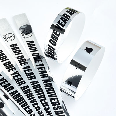 Silberne holographische Armbänder für Erwachsene und Kinder MOQ 100 PCS