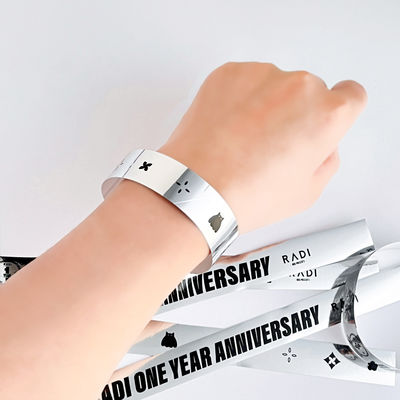 Personalisierte Logo Glitter Holographische Armbänder perfekt für Partys / Veranstaltungen