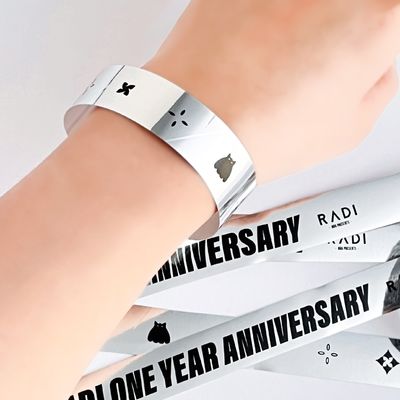 Kunststoff-Party-Armbänder mit persönlichem Logo und Glitter-Holographik